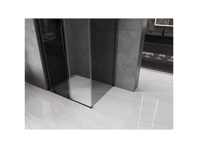 Mexen Velar schuifdouchecabine 120 x 100 cm, grafiet, zwart - 871-120-100-41-70
