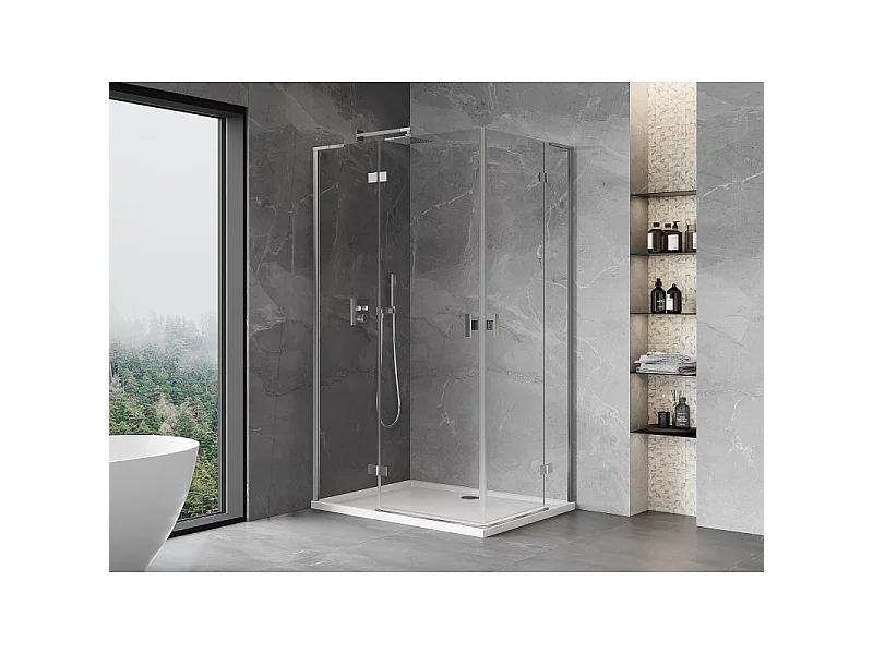 Mexen Mist-H L Duo kabina prysznicowa uchylna lewa 105 x 80 cm, transparent, chrom - 8A5L-105L-080P-01-00