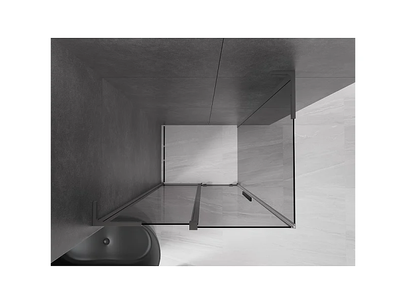 Mexen Velar L kabina prysznicowa rozsuwana 120 x 80 cm, grafit, gun metal - 871-120-080-43-95