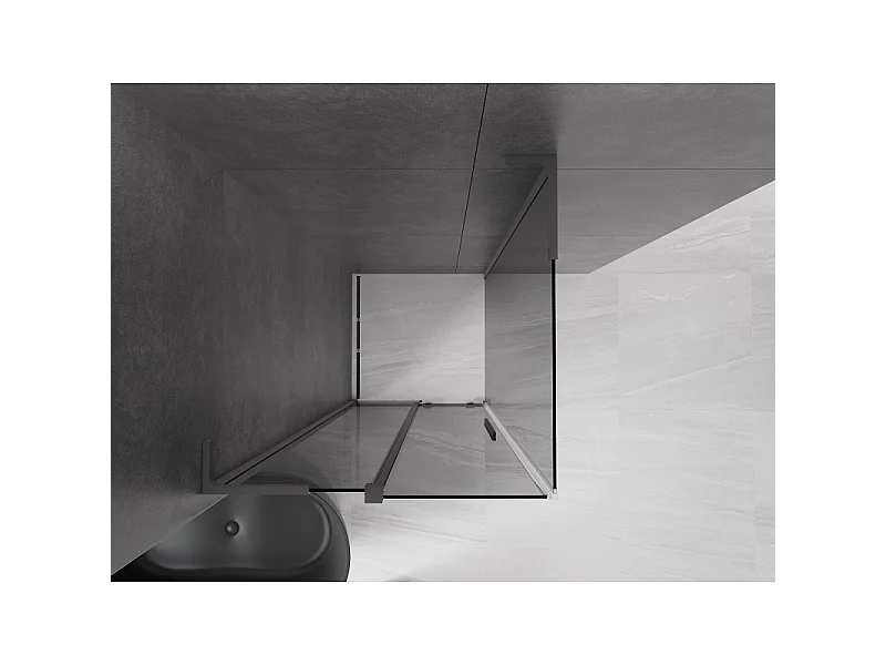 Mexen Velar L kabina prysznicowa rozsuwana 100 x 100 cm, grafit, gun metal - 871-100-100-43-95