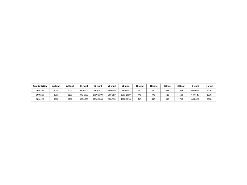Mexen Rox Duo schuifbare douchecabine 100 x 100 cm, transparant, wit - 8C2D-100-100-20-00