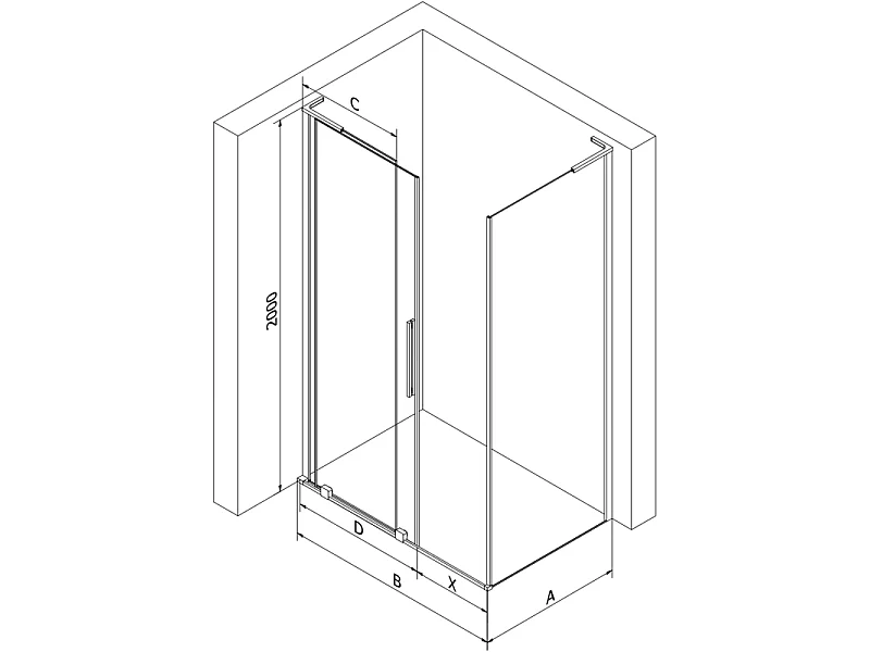 Mexen Velar L kabina prysznicowa rozsuwana 120 x 90 cm, transparent, gun metal - 871-120-090-03-95