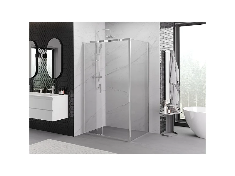 Mexen Exo Schiebeduschkabine 95 x 85 cm, transparent, Chrom - 8153-095-085-01-00