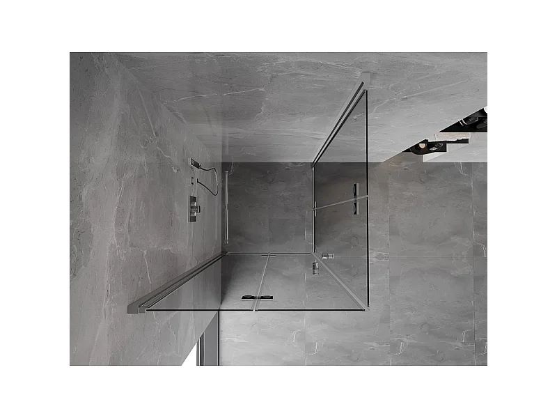 Mexen Mist-F Duo foldbar brusekabine 120 x 120 cm, transparent, krom - 8A6-120L-120P-01-00