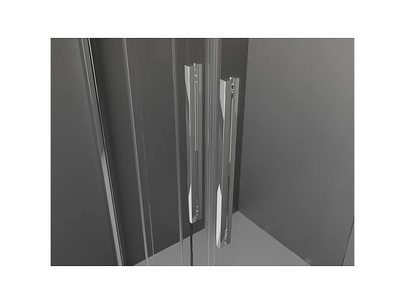 Mexen Velar Duo Duschkabine schiebbar 80 x 80 cm, graphit, chrom - 871-080-080-42-01