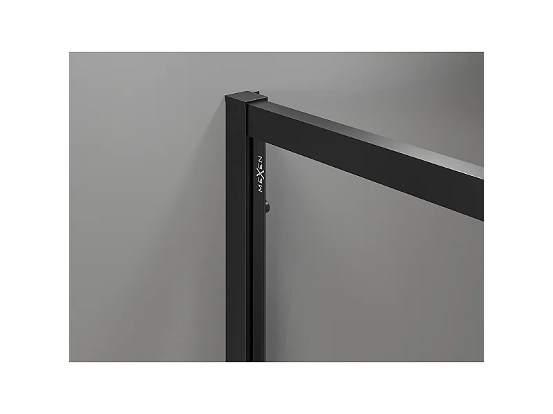 Mexen Exo-3S kabina prysznicowa 3-ścienna rozsuwana 140 x 80 cm, transparent, czarna - 8151-140-080-70-00-3S