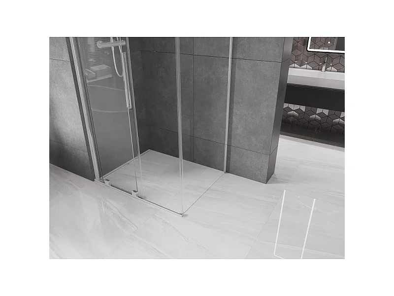 Mexen Velar cabine de douche coulissante 100 x 120 cm, transparent, chromé - 871-100-120-01-01