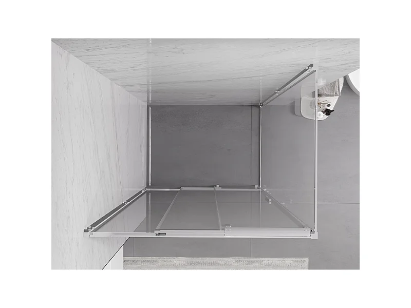 Mexen Exo Schiebeduschkabine 100 x 95 cm, transparent, Chrom - 8153-100-095-01-00