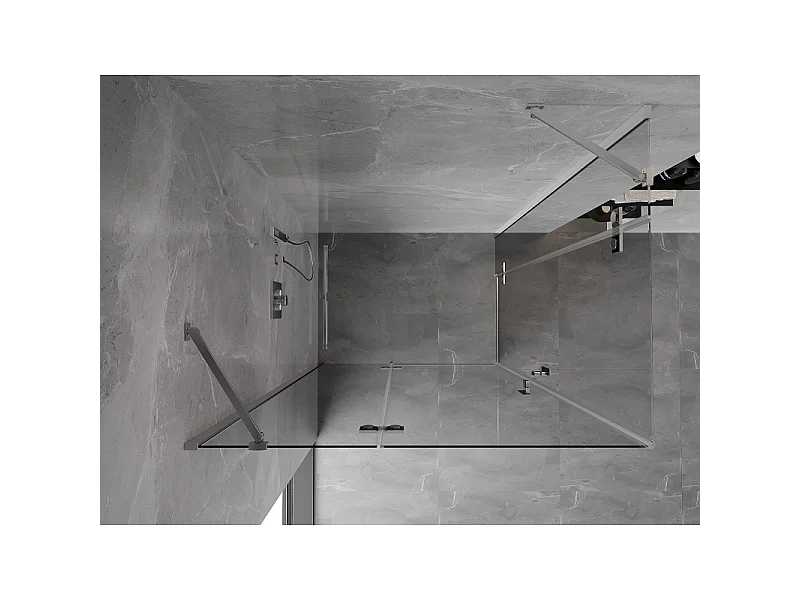Mexen Mist-H Duo kabina prysznicowa uchylna lewa 95 x 70 cm, transparent, chrom - 8A5-095L-070P-01-00