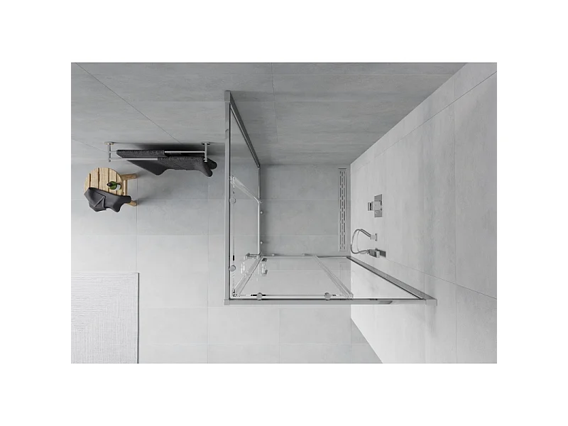 Mexen Rio cabine de duche quadrada 90 x 90 cm, transparente, cromado - 860-090-090-01-00