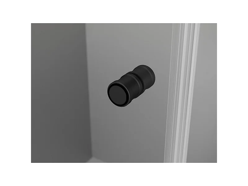 Mexen Mist-F Duo cabine de douche pliante droite 80 x 85 cm, grille noire, noir - 8A6-080L-085P-70-77