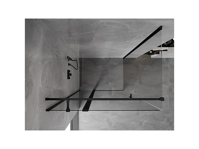 Mexen Mist T kabina prysznicowa uchylna 70 x 95 cm, transparent, czarna - 8A4T-070-095-70-00