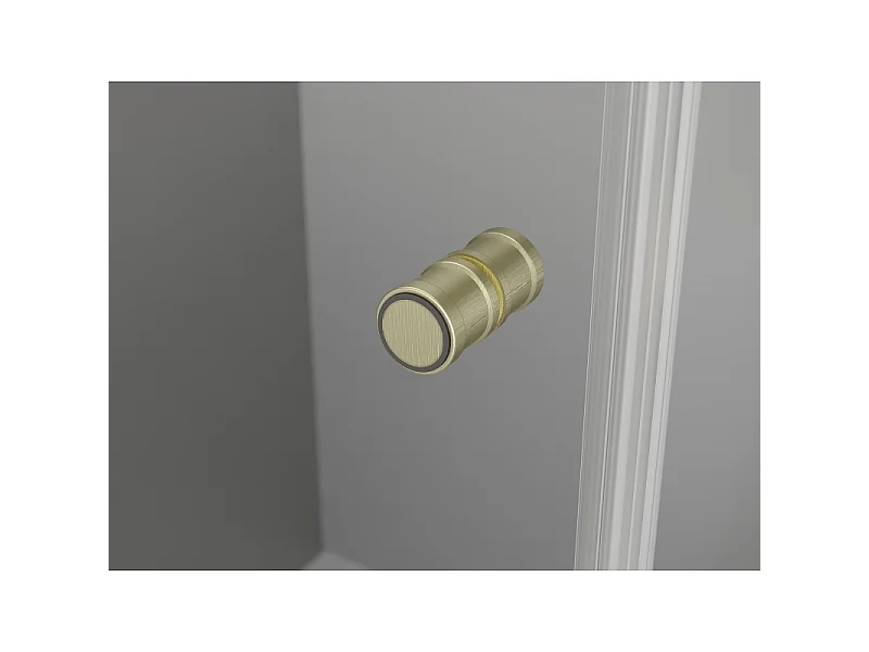 Mexen Mist-F Duo cabine de douche rabattable droite 95 x 120 cm, transparent, or brossé - 8A6-095L-120P-55-00