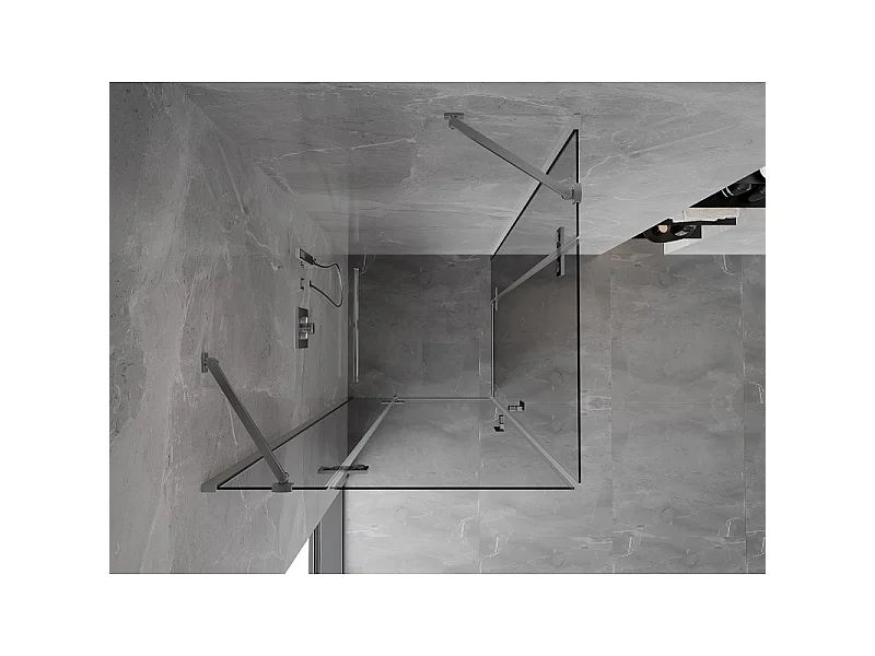 Mexen Mist-H Duo draaideur douchecabine 115 x 115 cm, transparant, chroom - 8A5-115L-115P-01-00
