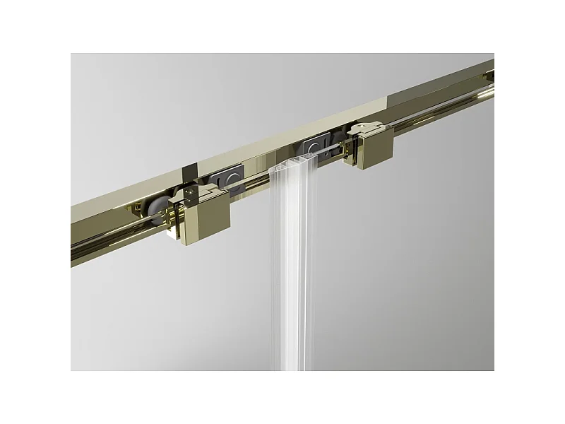 Mexen Exo-3S tuš kabina s tremi drsnimi stekli 95 x 85 cm, prozorna, zlata - 8151-095-085-50-00-3S