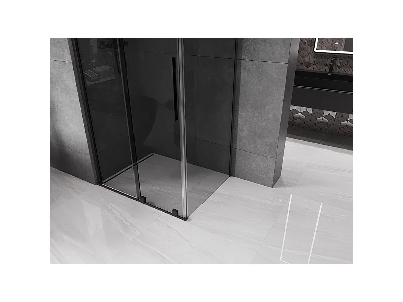 Mexen Velar schuifdouchewand 130 x 85 cm, grafiet, zwart - 871-130-085-41-70