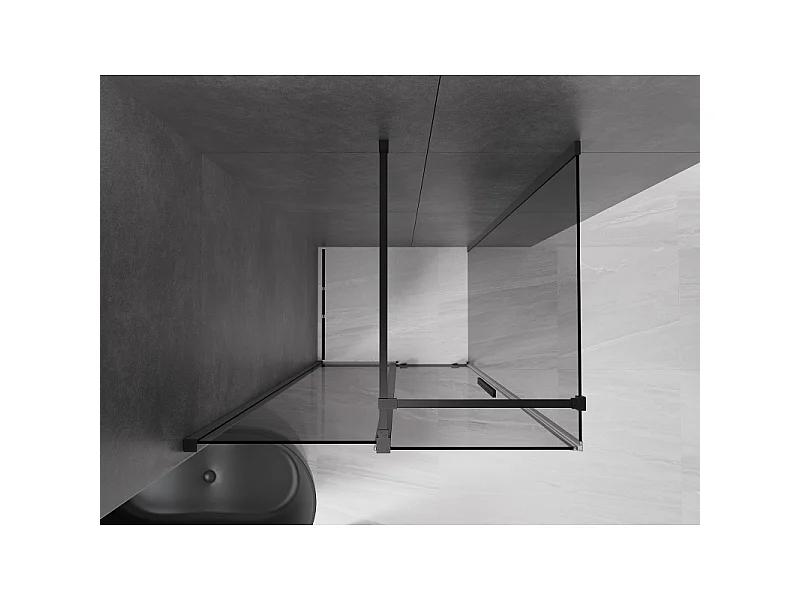 Mexen Velar schuifdouchewand 130 x 85 cm, grafiet, zwart - 871-130-085-41-70