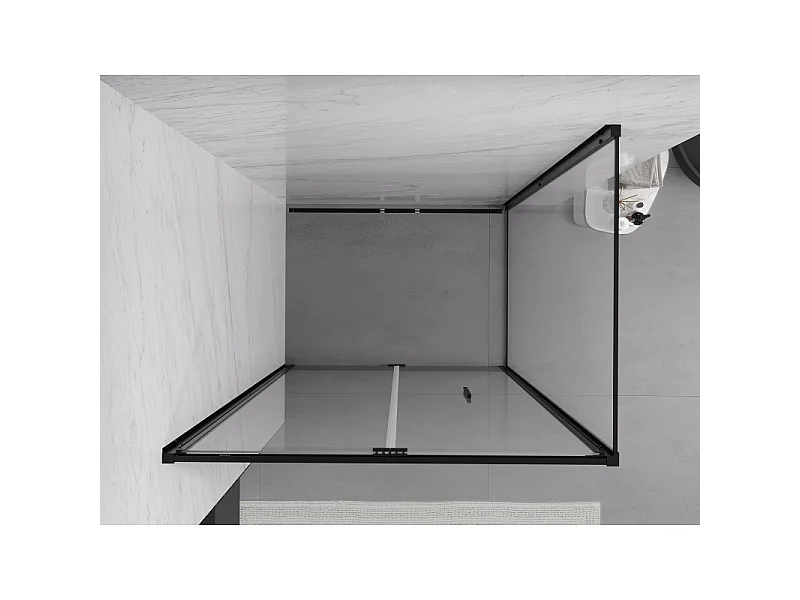 Mexen Exo cabina doccia pieghevole 70 x 100 cm, trasparente, nero - 816-070-100-70-00