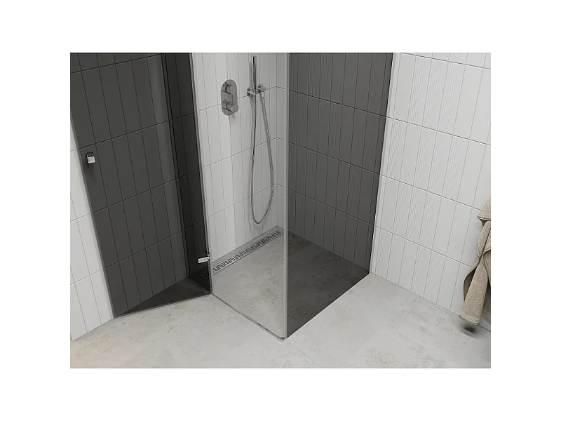 Mexen Roma Duschkabine klappbar 90 x 90 cm, Graphit, Chrom - 854-090-090-01-40