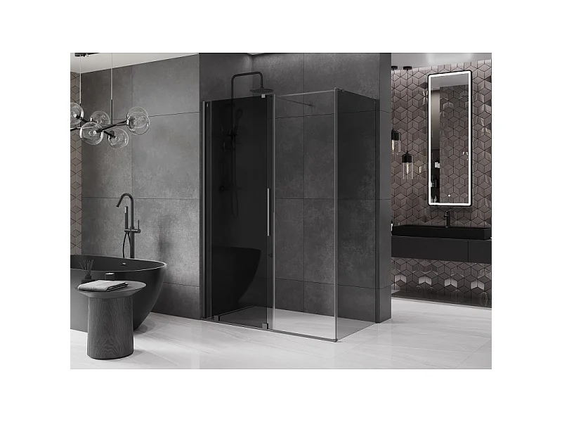 Mexen Velar kabina prysznicowa rozsuwana 160 x 70 cm, grafit, gun metal - 871-160-070-41-95