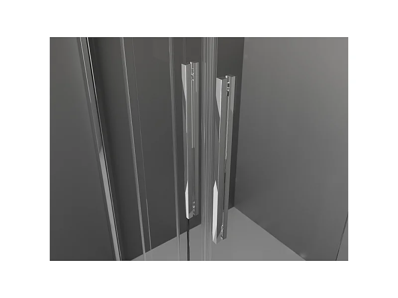 Mexen Velar Duo schuifdouchecabine 100 x 90 cm, transparant, chroom - 871-100-090-02-01