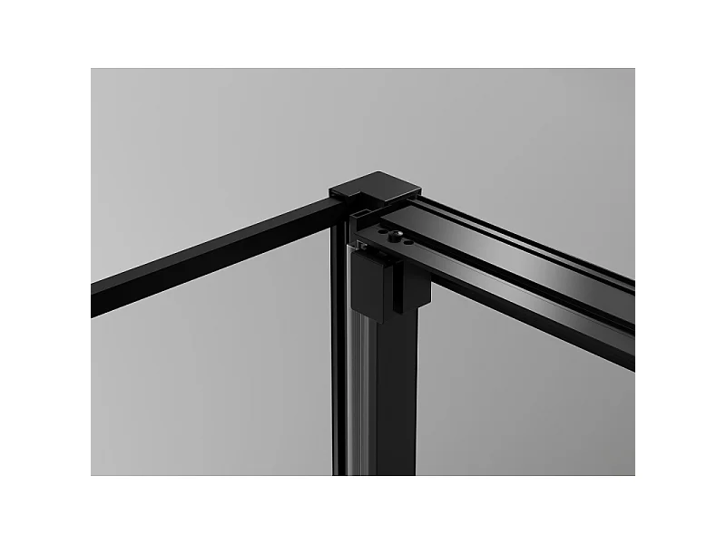 Mexen Exo-3S 3-zijdige douchcabine met schuifdeuren 95 x 70 cm, transparant, zwart - 8153-095-070-70-00-3S