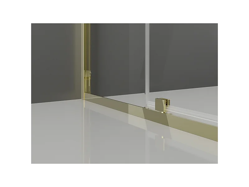 Mexen Exo nihajna pršna kabina 120 x 80 cm, prozorna, zlata - 819-120-080-50-00