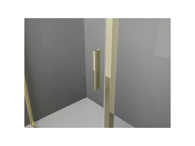 Mexen Exo open douchecabine 80 x 75 cm, transparant, goud - 817-080-075-50-00