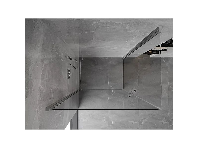 Mexen Mist-B Duo Schwingdusche 100 x 70 cm, transparent, Chrom - 8A2-100-070-01-00