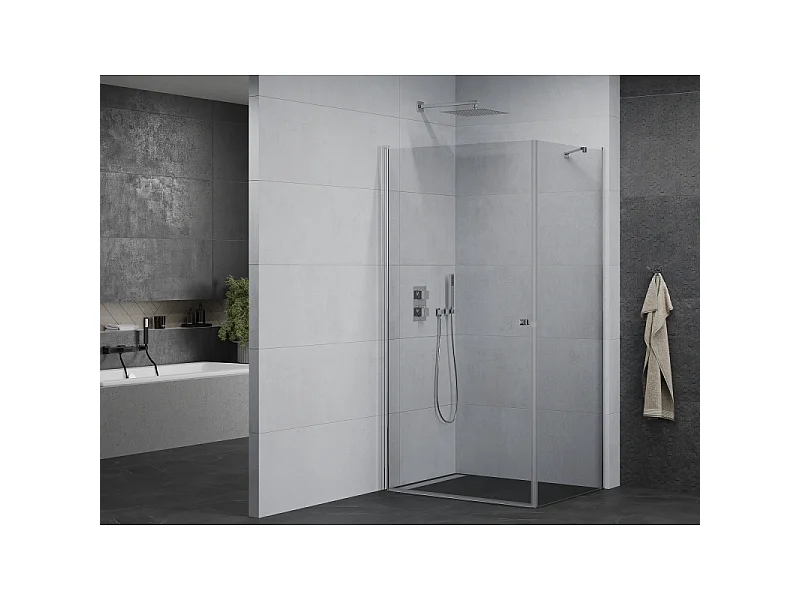 Mexen Pretoria draaibare douchecabine 95 x 120 cm, transparant, chroom - 852-095-120-01-00
