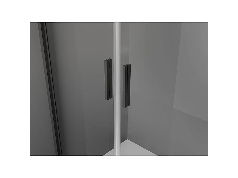 Mexen Exo-3S cabine de douche à 3 parois 100 x 80 cm, transparente, noire - 814-100-080-70-00-3S