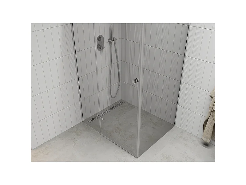 Mexen Roma scharnierend douchecabine 110 x 120 cm, transparant, chroom - 854-110-120-01-00