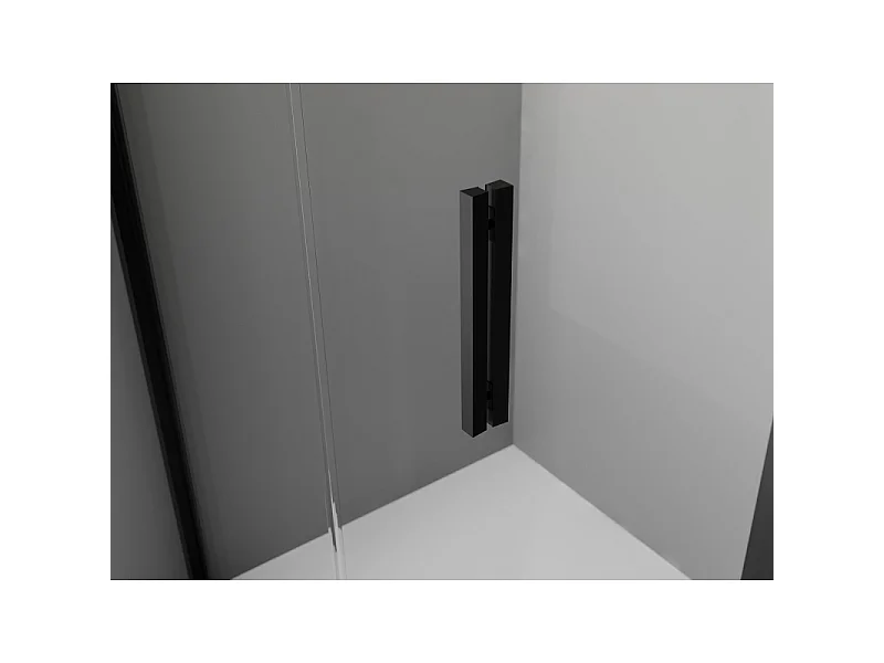 Mexen Exo-3S cabine de douche pliante à 3 côtés 120 x 85 cm, transparent, noir - 816-120-085-70-00-3S