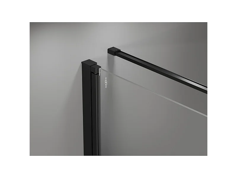 Mexen Mist-B svingbar brusekabine 75 x 70 cm, transparent, sort - 8A2T-075-070-70-00
