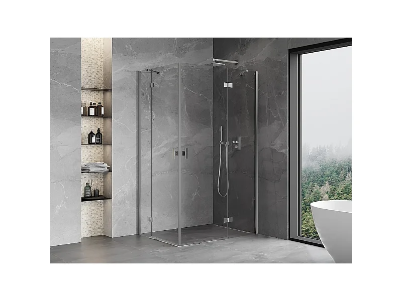 Mexen Mist-H Duo kabina prysznicowa uchylna prawa 70 x 115 cm, transparent, chrom - 8A5-070L-115P-01-00