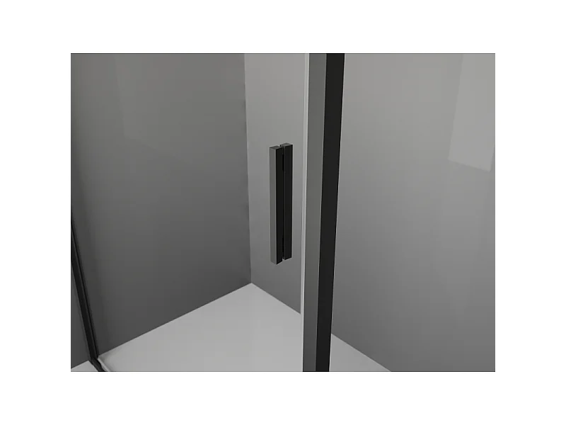 Mexen Exo skydebruserkabine 130 x 75 cm, transparent, sort - 8151-130-075-70-00
