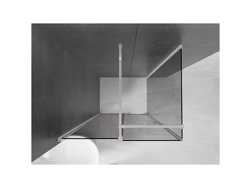 Mexen Velar schuifdouchecabine 90 x 85 cm, grafiet, chroom - 871-090-085-41-01
