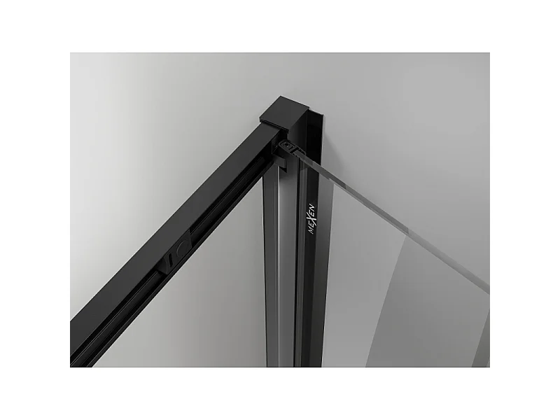 Mexen Exo-3S cabine de douche pliable à 3 parois 100 x 100 cm, transparent, noir - 816-100-100-70-00-3S