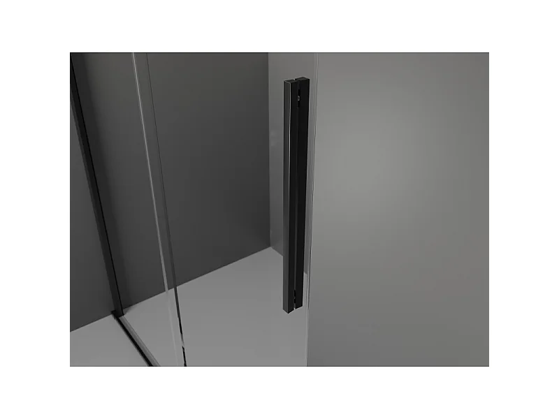 Mexen Velar schuifdouchecabine 110 x 120 cm, matglas, zwart - 871-110-120-31-70