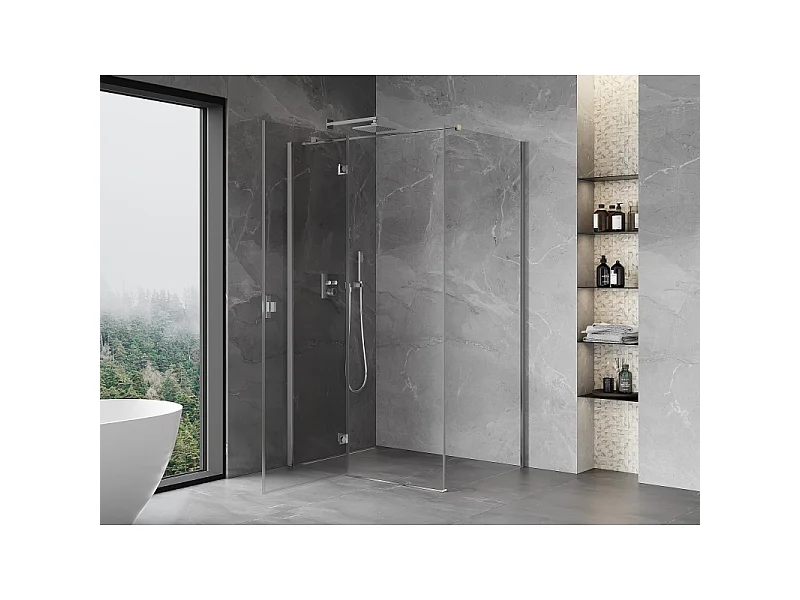 Mexen Mist-H T kabina prysznicowa uchylna lewa 80 x 70 cm, transparent, chrom - 8A5T-080-070-01-00-L