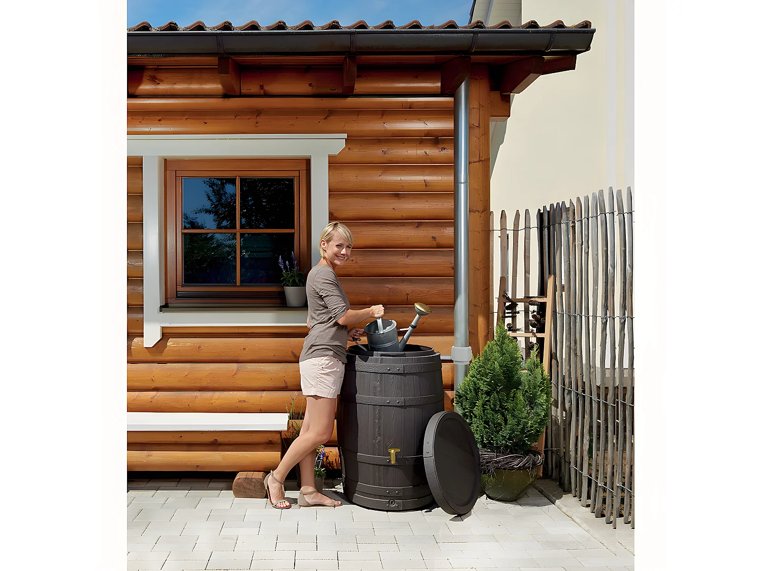 Récupérateur D'eau Tonneau "vino" 400l