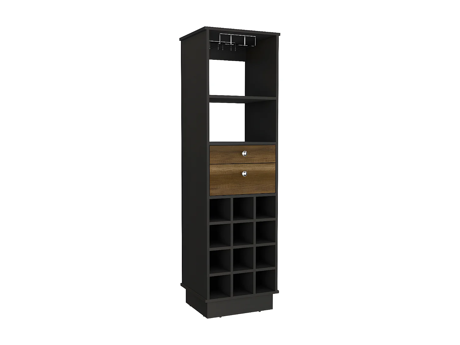 Mueble Bar Clasico, con botellero 160.6CM A X 46.4CM An X 40CM P Caramelo / Wengue