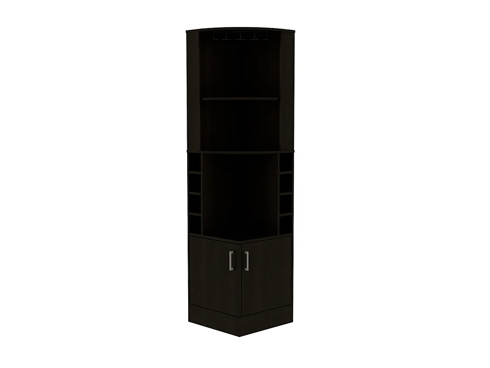 TUHOME CONCEPT Mobile bar angolare Syrah da 181 cm, wengé
