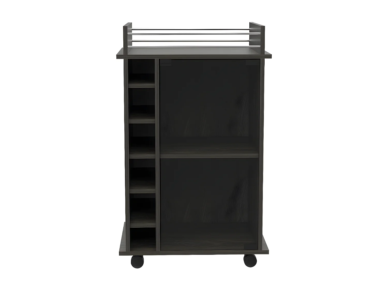 Chariot de bar dukat avec porte en verre, 89 à x 41,5 cm P x 55 cm P, est une presse