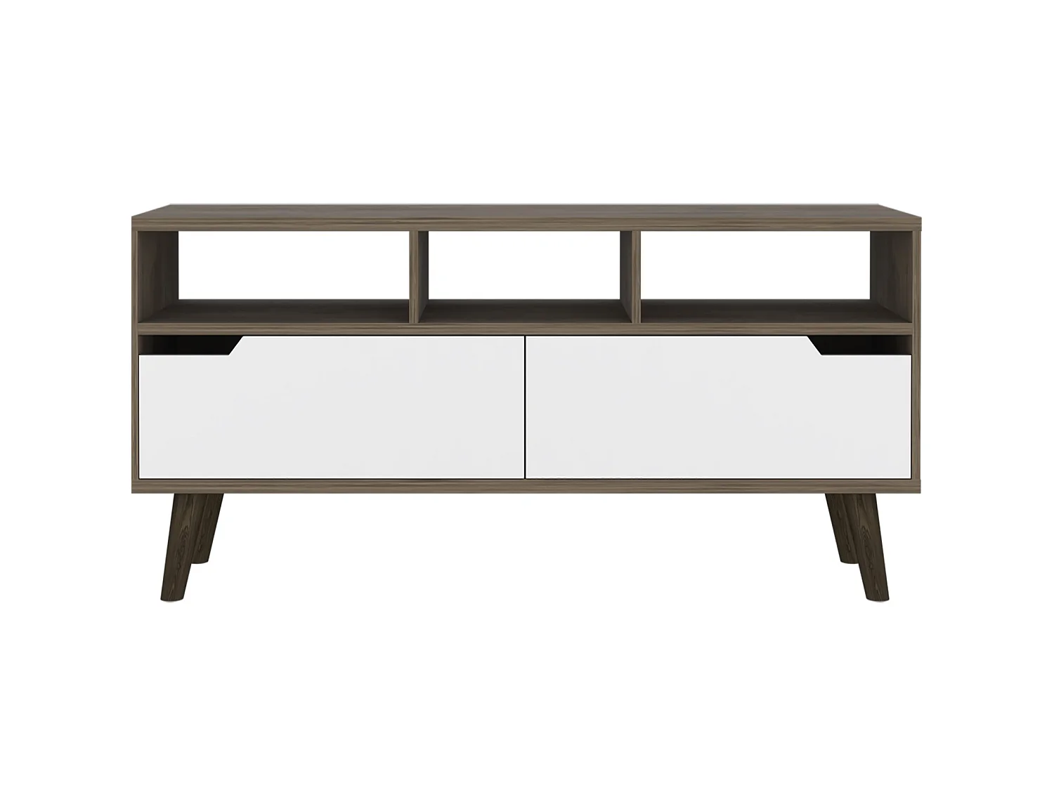 Gabinetto TV Oslo con ripiani inferiori, da 51 cm a x 39 cm P x 137 cm AN, ACORO/BIANCO