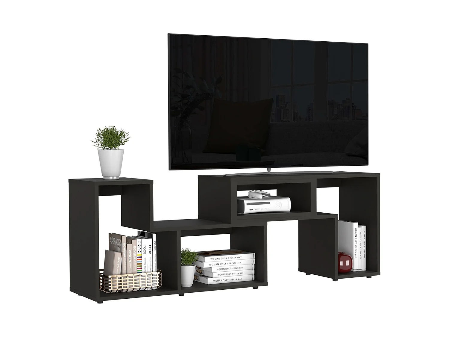 TUHOME CONCEPT Móvel de TV Beijing Extendable, wengué