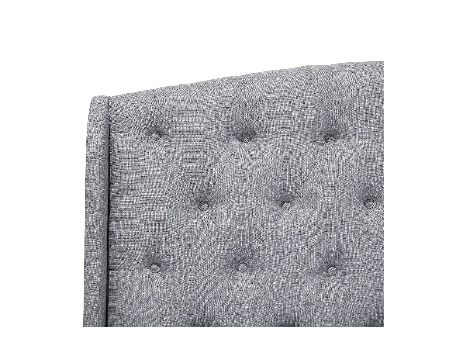 Lit avec sommier Tissu BORDEAUX 160 x 200 cm Gris clair