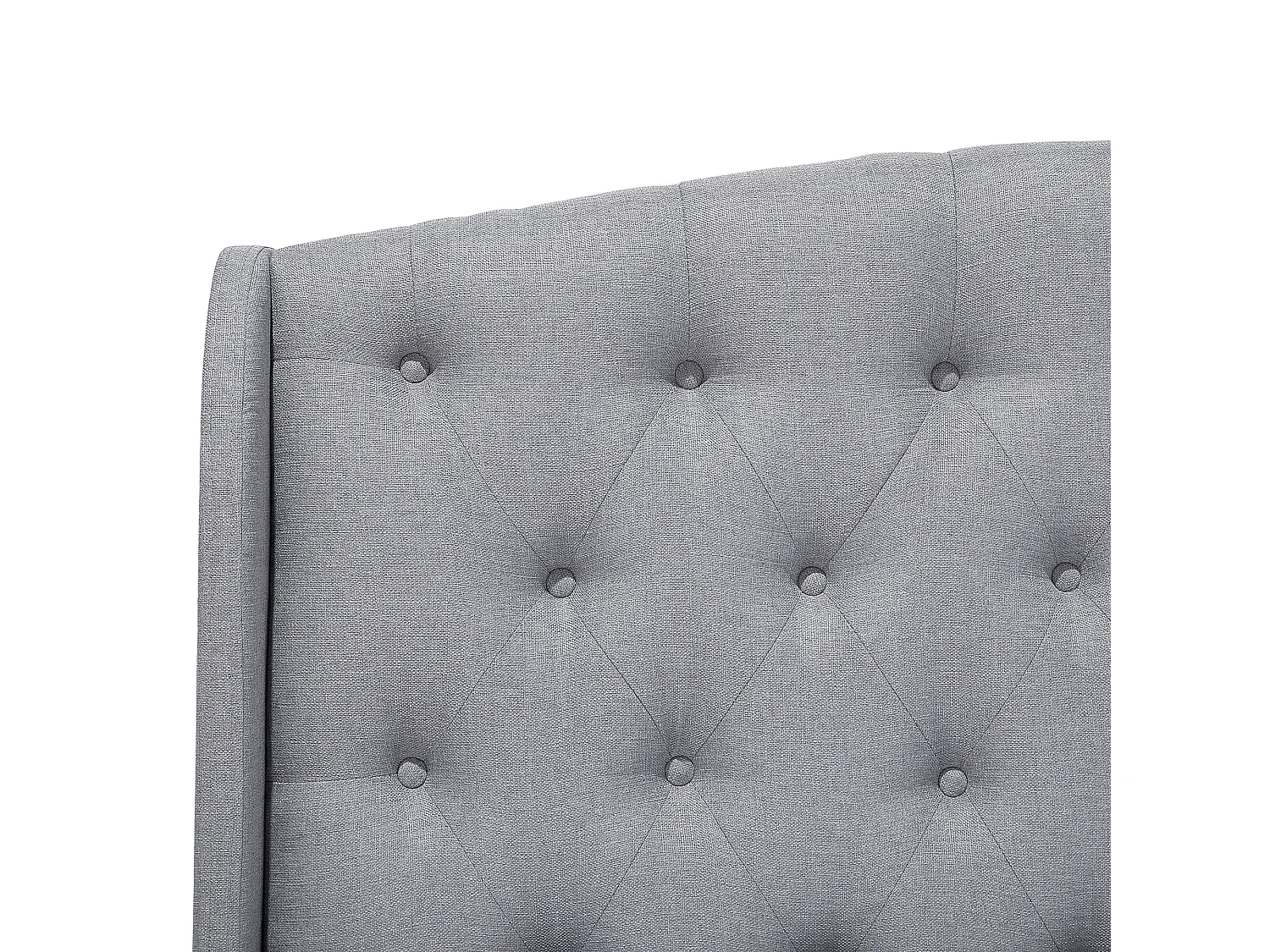 Lit avec sommier Tissu BORDEAUX 160 x 200 cm Gris clair