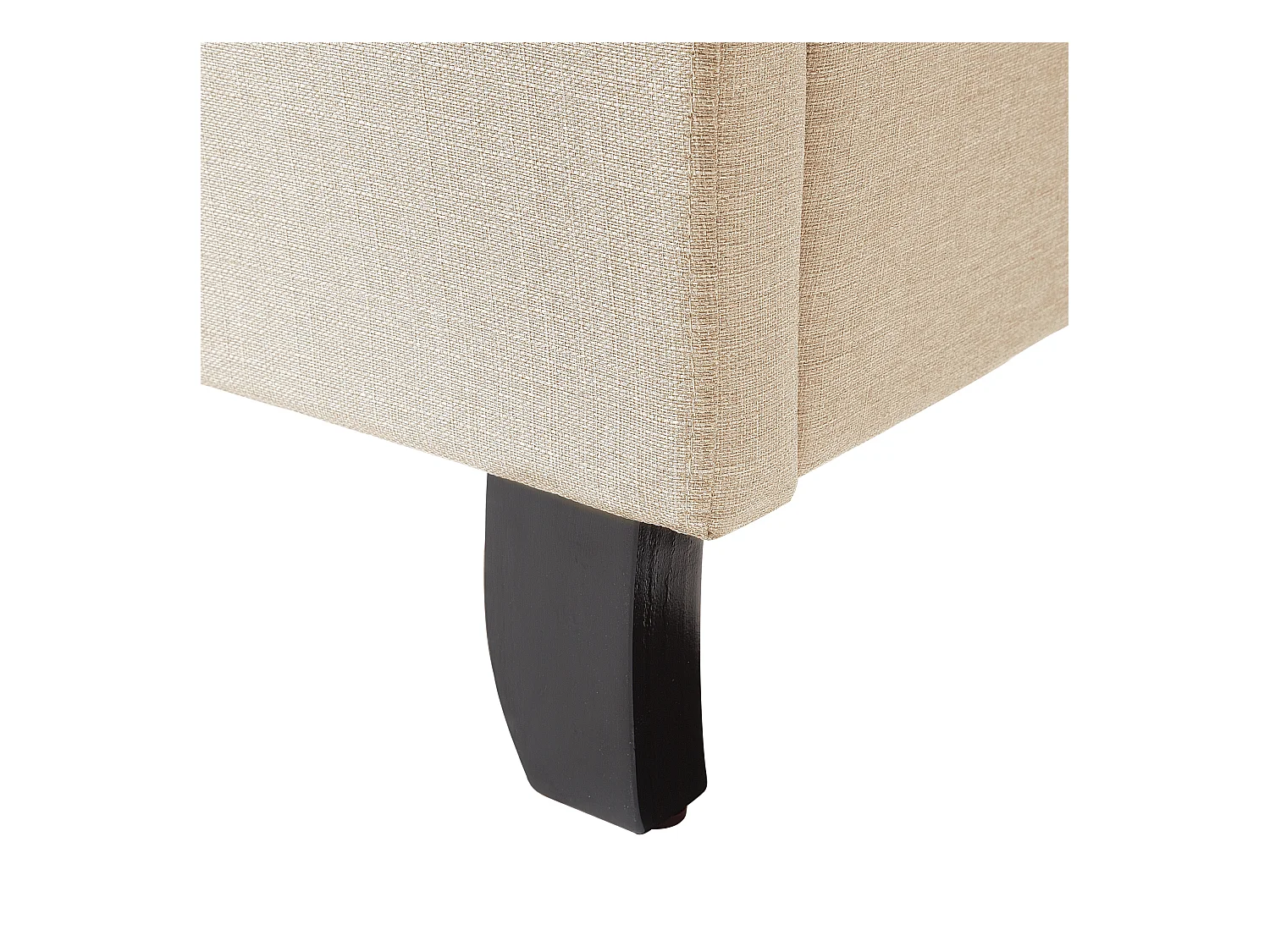 Lit avec sommier Tissu BORDEAUX 160 x 200 cm Beige