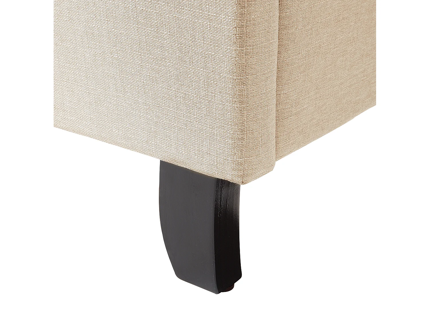 Lit avec sommier Tissu BORDEAUX 160 x 200 cm Beige